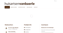 Desktop Screenshot of huisartsenvanbaerle.nl